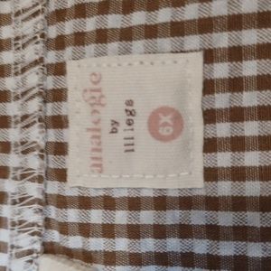 Analogie Gingham Dress Short Sleeve - Golden
